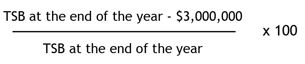 Formula for calculating tax on TSB